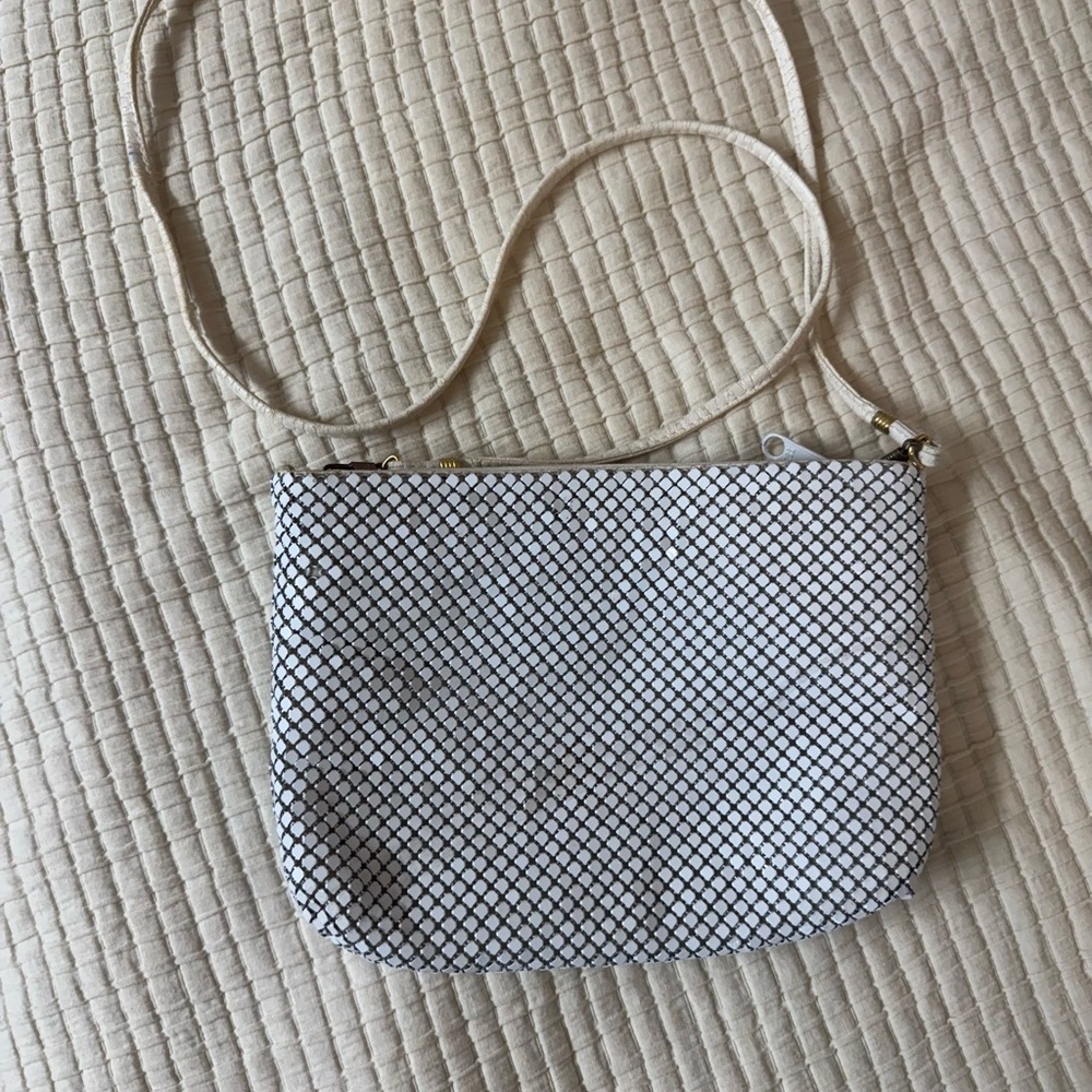 Chic White and Black Crossbody Bag purse